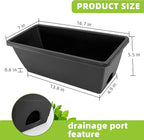 Window Box Planter, 7 Pack Plastic Vegetable Flower Planters Boxes 17 Inches - Image 3