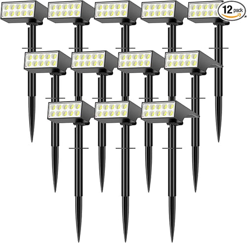 12Pack Solar Spot Lights Outdoor, Solar Lights Outdoor Waterproof by WENATY