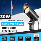 SUNVIE 30W Spot Lights Outdoor 120V Dusk to Dawn Outdoor LED Spotlight Plug in - Image 2