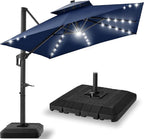 Best Choice Products 12x12ft LED Cantilever Patio Umbrella w/Base Included & by BestChoiceProducts