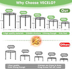 VECELO Metal Plant Stands Set of 5, Round Plant Holder - Image 3
