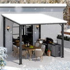 AECOJOY 10' x 10' Hardtop Gazebo Outdoor Pergola, Heavy Duty Lean to Metal - Image 8