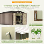 Patiowell 10 x 12 FT Metal Storage Shed - Image 6