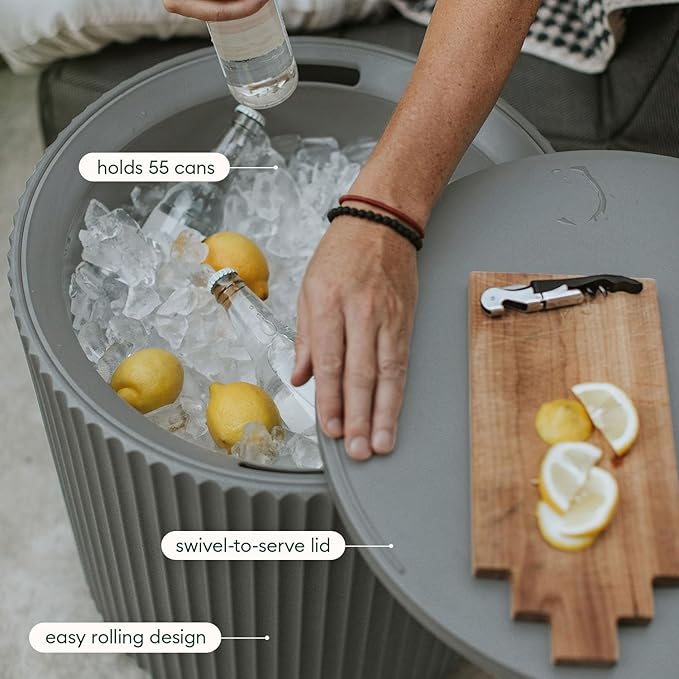 Veradek Outdoor Cooler Side Table - 2 in 1 - Designed - Image 6