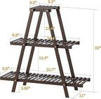 Plant Stand Indoor, Outdoor bamboo Plant Rack - Image 2