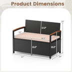 Tangkula 46 Gallon Outdoor Bench - Image 2