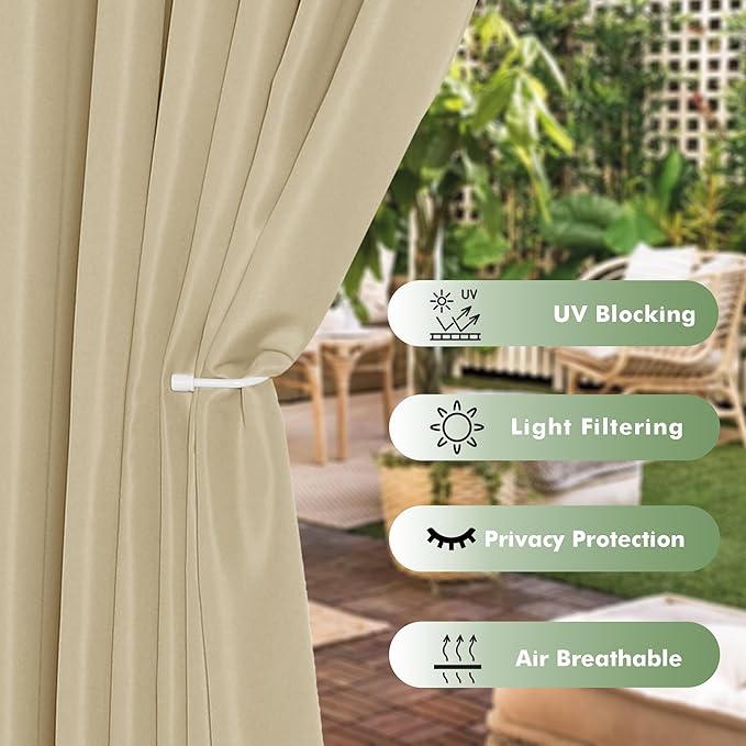 HolidayIdeas Extra Wide Outdoor Curtains - Image 3
