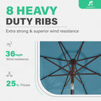 JEAREY 9FT Outdoor Patio Umbrella - Image 7
