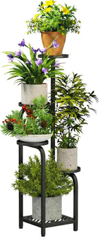 TOSKING 5 Tier Tall Plant Stand Indoor Outdoor, Heavy Duty Corner Shelf by TOSKINGESSENCE