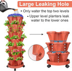 DUNCHATY Stackable Planters 7 Tier Vertical Garden Planting Tower Planters - Image 6