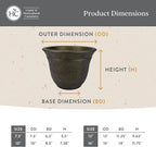 The HC Companies Sierra Round Self-Watering Pot - Image 6