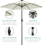Best Choice Products 7.5ft Outdoor Solar Market Table Patio Umbrella - Image 5