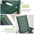 GREENVINES Outdoor Rocking Chairs | Set of 4 | Porch Rocker | HDPE Plastic | - Image 7