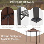 AECOJOY 8' x 5' Outdoor Grill Gazebo Canopy, BBQ Canopy - Image 4