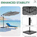 NEWBULIG 10FT Patio Umbrella, Offset Cantilever Outdoor Patio Table Umbrella - Image 4