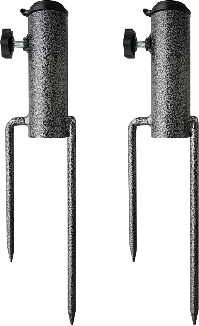 AMMSUN Patio Umbrella Steel Anchor Beach Umbrella Heavy Duty Metal Ground Grass by AMMSUN