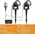 Warm White Spot Lights, Outdoor 3000K LED Spotlights, Outside Landscape - Image 2