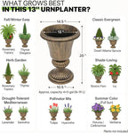 Magshion 20" Urn Planters for Outdoor Plants, Large Decorative Front Porch - Image 7
