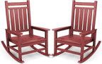 SERWALL Oversized Outdoor Rocking Chair Set of 2, HDPE Rocker by SERWALL