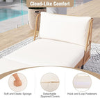 Tangkula Patio Rattan Daybed, Boho Outdoor Wicker Lounge Sofa - Image 8