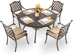 5-Piece Cast Aluminum Patio Furniture, Outdoor Dining Sets by Unknown