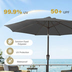 MEWAY 9ft Patio Umbrella Outdoor Table Umbrellas - Image 5