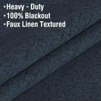 H.VERSAILTEX Linen Blackout Curtains 54 Inches Long 100% Absolutely Blackout - Image 4
