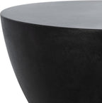 Safavieh Outdoor Athena Black Modern Concrete Round Accent Table - Image 4