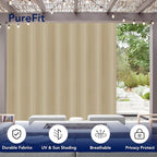 PureFit Outdoor Curtains for Patio Waterproof Weatherproof, UV Resistant - Image 3