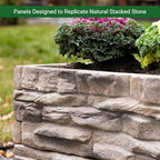 Raised Garden Bed Tan/Brown Ledgestones Composite Polyurethane Natural Look - Image 7