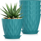7 Inch Plant Pots 5 Pack, Flower Planters by SQKH