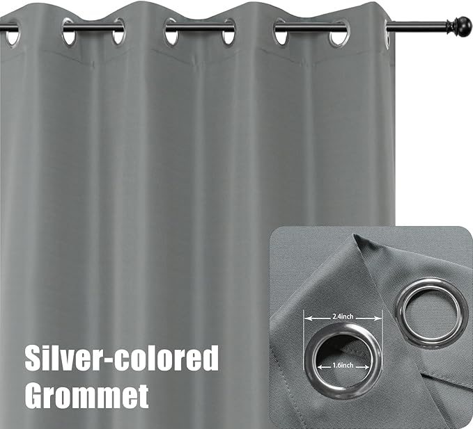 BONZER Outdoor Curtains for Patio Waterproof Thick Privacy Grommet Light - Image 2