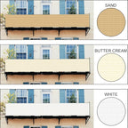 LOVE STORY Custom Size 3'x1' Butter Cream Balcony Privacy Screen, UV Block - Image 3