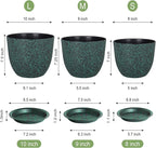 Plant Pots 10/9/8 inch, Flower Pots - Image 3