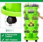 Umigy 2 Set 5 Tier Stackable Planters Vertical Garden Planters - Image 4