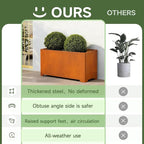 Corten Steel Planter Box-36"x15"x15"-Large Rectangular Planters - Image 7