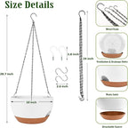 Hanging Planters for Outdoor Indoor Plants, 2 Pack 10 Inch Hanging Basket - Image 2