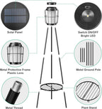 2 Pack Solar Lights with Plant Stand, Outdoor Floor Lamps, Waterproof Solar - Image 7