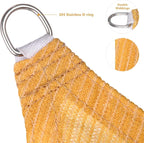 Eden's Decor Straight Flat-Edged Sun Shade Sail Rectangular 9' x 14' Wheat - Image 2