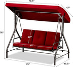 Porch Swing - 3-Seat Patio Outdoor Swing - Image 6