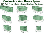 9-in-1 Galvanized Steel Raised Garden Bed // 8×2×1.5 ft Modular Planter - Image 2