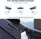 PURPLE LEAF 9' X 9' Left-right Tilt Patio Umbrella Outdoor Cantilever Swivel - Image 3