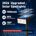Solar Spot Lights Outdoor, 2 Pack/56 LED Outdoor Lights - Image 3