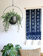Hanging Planter for Indoor Outdoor Plants Metal Mid Century Minimalist Wall - Image 2