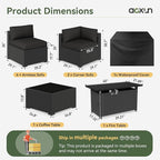 Aoxun 8 Piece Patio Furniture Set - Image 2