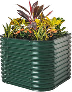 32" Extra Tall Raised Garden Bed Kits, 3.5 x 3.5 x 2.7ft Raised Planter Box by VegoGarden