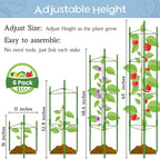 Legigo 6-Pack Tomato Cage for Garden Plant Support- Up to 63inch Garden Stakes - Image 2