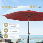 MEWAY 9ft Patio Umbrella Outdoor Table Umbrellas - Image 5