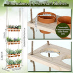 4 Tiered Window Plant Shelves Hanging Herb Planter Indoor Display - Image 9