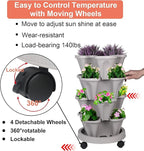 Vertical Planter 4 Tier Stackable Planters Garden Planters Strawberry Herb - Image 6
